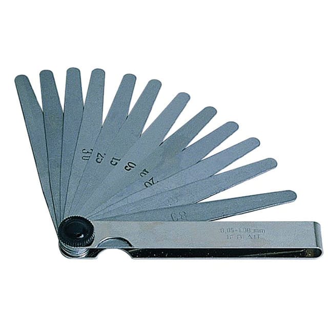 Fühlerlehre Messbereich 0,05-1,00 mm Blattlänge 100 mm 20 Blatt