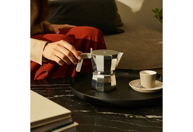 Alessi Moka Kaffeekanne grau metallic 0,15 L