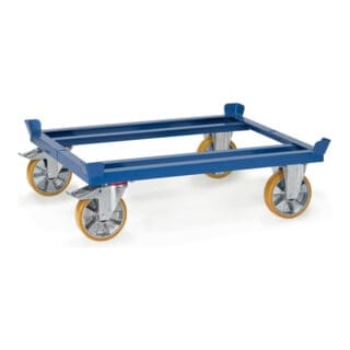 Fetra - Paletten-Fahrgestell - Polyurethan, für Gitterboxen und Flachpaletten 1000 x 800 mm