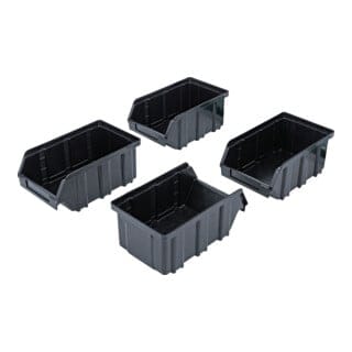 BGS 80195 Lagersichtbox-Satz, mit Hängeschiene, fü r Schrankwand-System, 4-tlg.