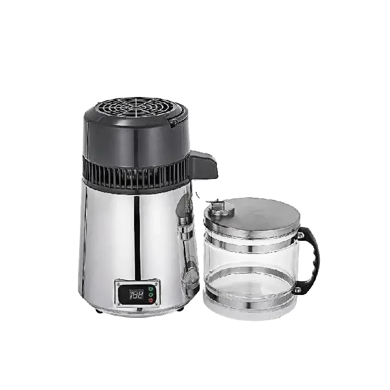 Wasserdestilliergerät, 4 L Fassungsvermögen, 750 W Leistung, 220 V Spannung, 1 L/h Destillationsleistung, Kompakte Abmessungen