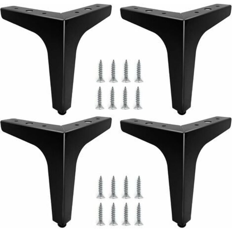 Schwarze Metall-möbelfüße – 4er-set, 15 Cm Hoch, Für Sofa, Couchtisch, Nachttisch Oder Tv-ständer