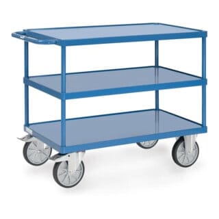 Tischwagen - Stahlblech-Wannen, Ladefläche 1.000 x 600 mm - Fetra