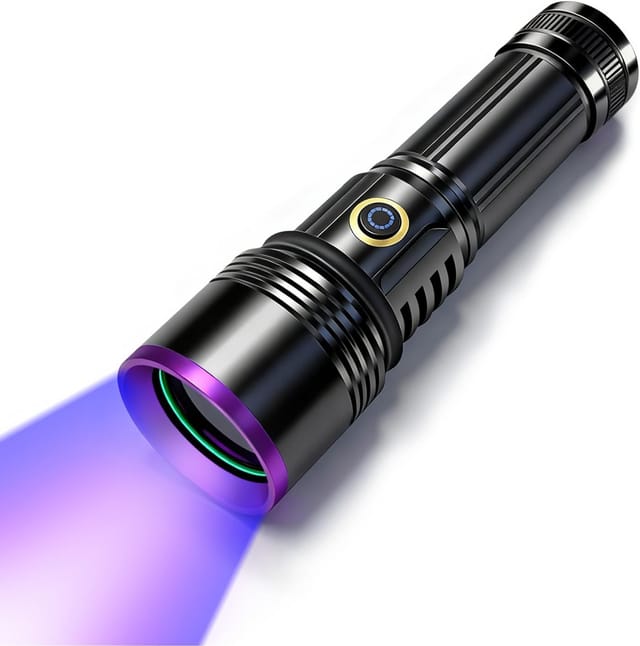 365-nm-UV-Taschenlampe, 30 W, USB-wiederaufladbar, Schwarzlicht, für Harzhärtung, Mineraliensuche, Erkennung von Falschgeld, Bernsteinsuche,