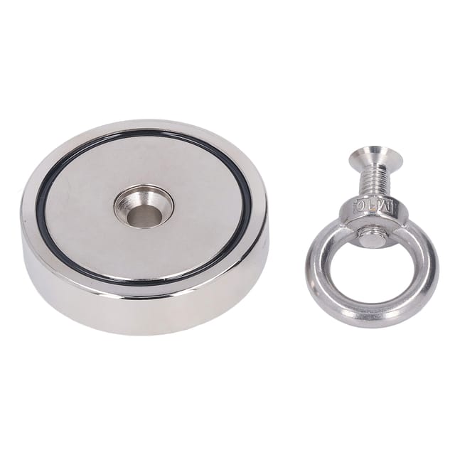 Leistungsstarker 250 kg NdFeB-Magnet, Nickel-Kupfer-Beschichtung, Ringschlaufe