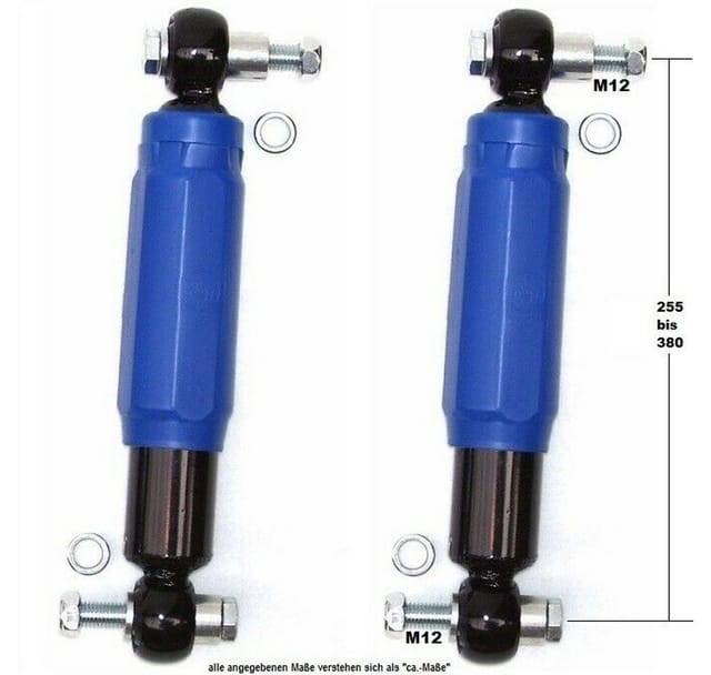 Apex - 2x Achsstoßdämpfer A27510 Anhängerstoßdämpfer 1400/2800kg quadra blau Knott Alko