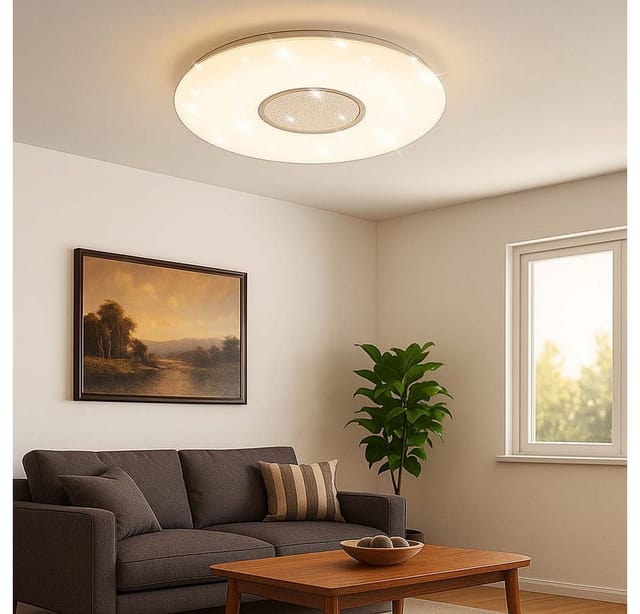 60W Runde led Deckenleuchte Fernbedienung cct 3in1 Sterneneffekt d:493mm h:80mm Dimmbar - V-tac