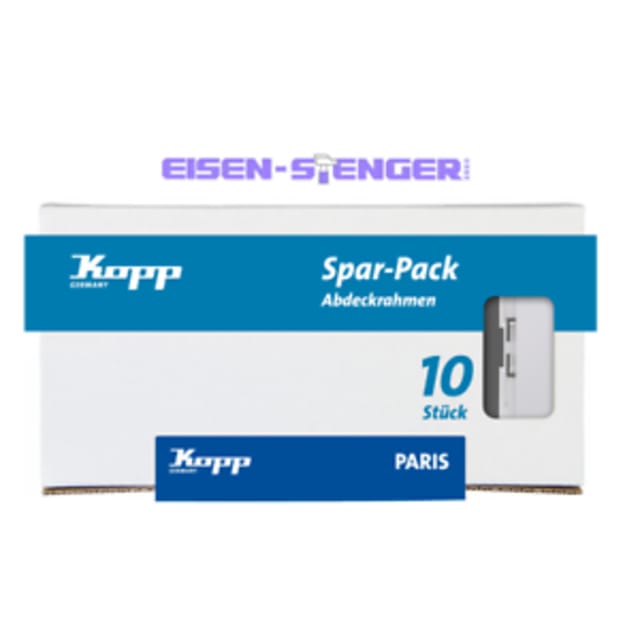Kopp - paris – 10x Abdeckrahmen 1-fach, arktisweiß - 402002013