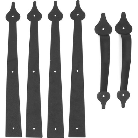 Hinge - Carbon Steel - Matte Frosted Surface - For Cabinet Door Shed Garage Barn Door - 2 Pieces
