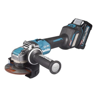 Akku-Winkelschleifer 40V max. / 4,0 Ah, 2 Akkus + Ladegerät im makpac - Makita