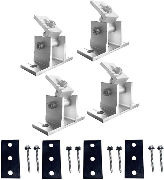 Stück Solarpanel-Halterungsclips, Solarpanel-Halterung, Solarpanel-Clips, Aluminiumlegierung, Solarpanel-Halterung für Dach - Ahlsen
