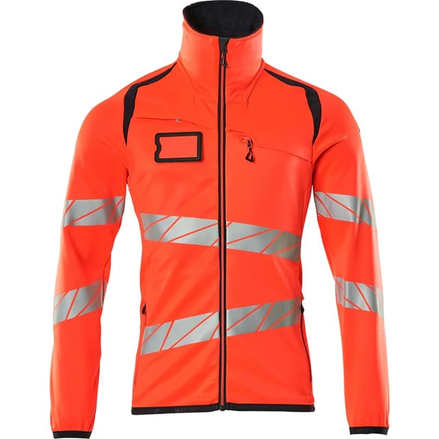 Fleecepullover mit Reißverschluss 19103 Gr. 5XL hi-vis rot/schwarzblau - Mascot
