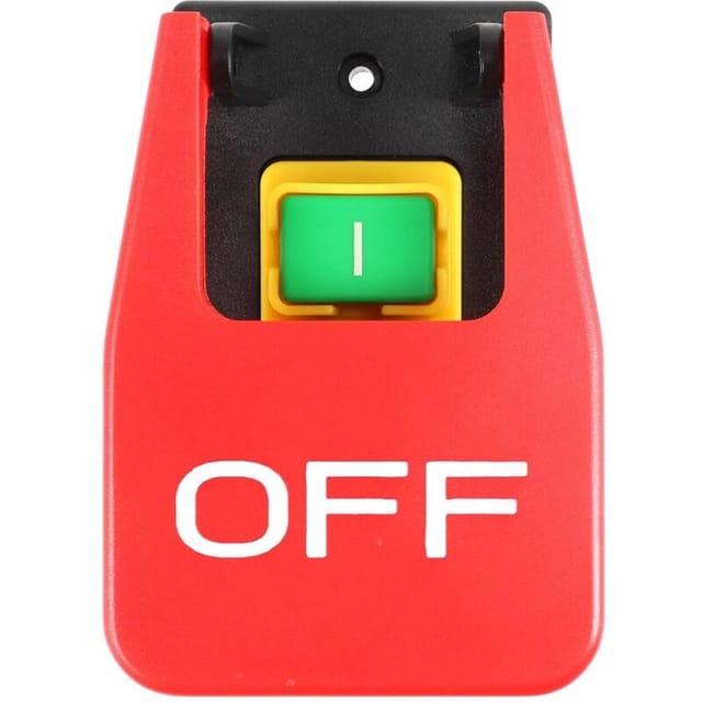 Interupteur Bouton Poussoir Electromagnetiques à Protection de Sous-Tension, 16A, Bouton Poussoir Marche/Arrêt Commutateur, Compatible avec