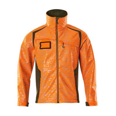 Mascot Softshelljacke mit Reflexeffekte 19202 Gr. 3XL hi-vis orange/moosgrün