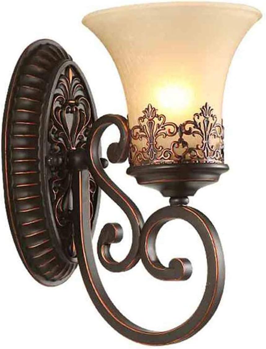 Rustikale Wandleuchte Im Industriestil, Ideal Für Restaurants Und Als Retro-wandleuchte Im Europäischen Stil. Hergestellt Aus Zinklegierung, Mit Glasschirm Und E27-fassung (leuchtmittel Nicht Enthalte