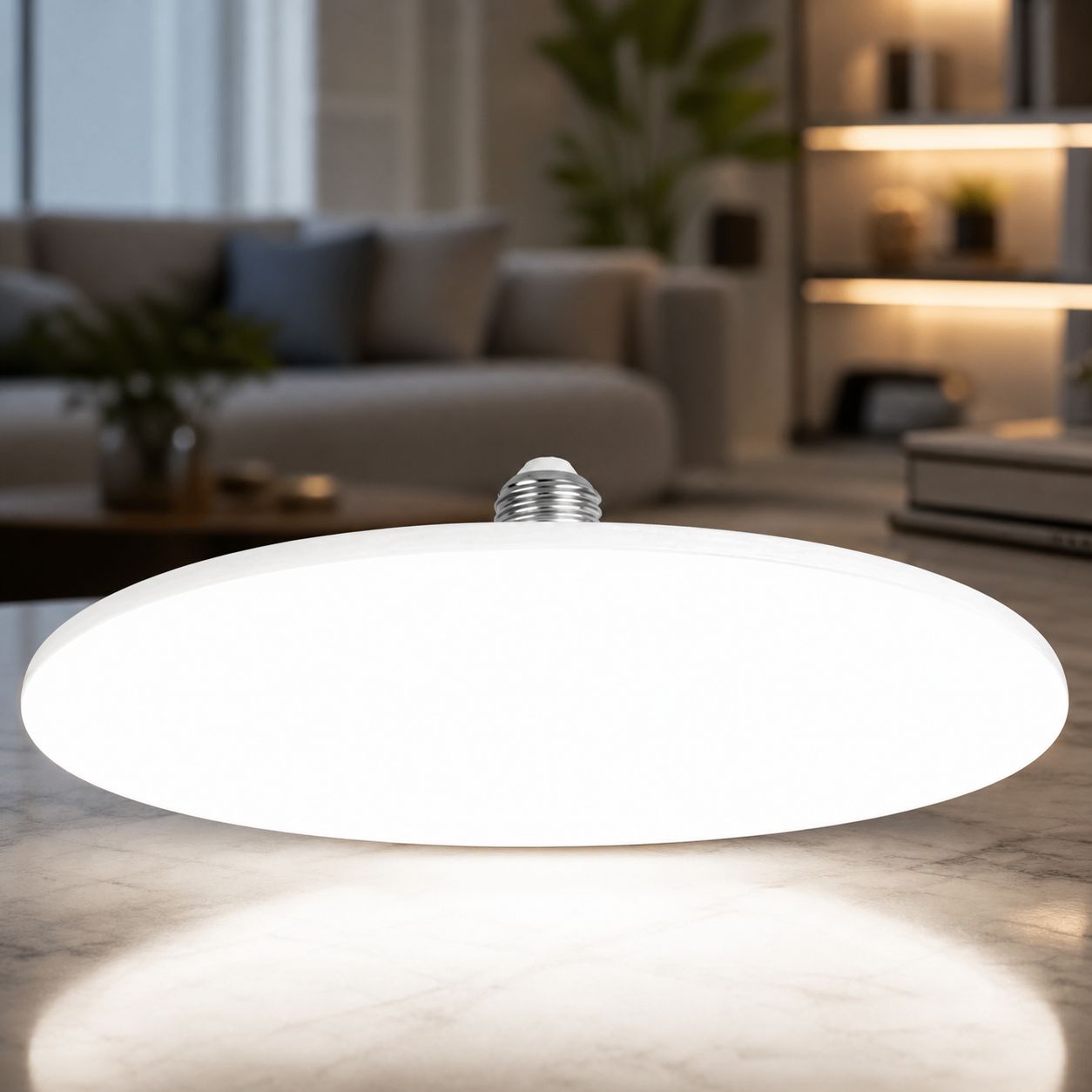20-w-led-lampe Mit E27-fassung, Weiß, Ø 95 Mm, Transluzentes Polycarbonat, Farbwiedergabeindex (cri) 98, Flimmerfrei, Wasserdicht (ip65), Weitwinkelbeleuchtung Für Zuhause