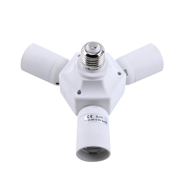 E27 Auf 4 E27-fassungsadapter, Hitzebeständiger Pbt-lichtverstärker, 90–240 V, Ideal Für Fotografie Und Hochleistungsbeleuchtung