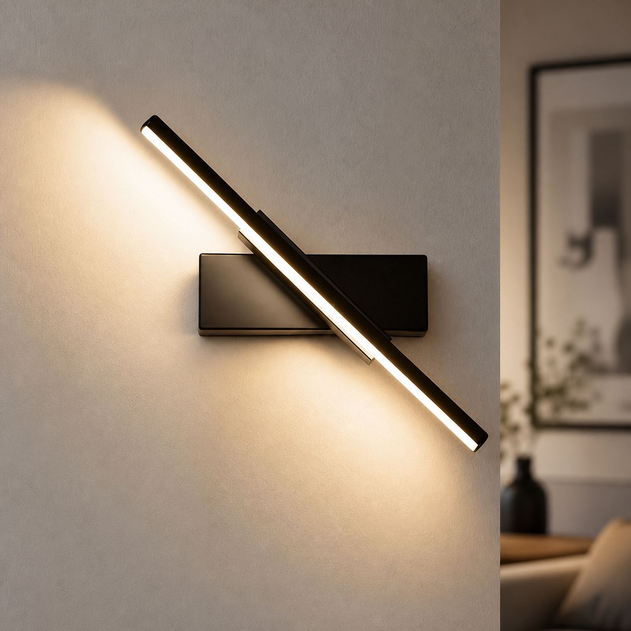 30 Cm Led-wandleuchte, 3 Lichtfarben, Modernes Design Aus Eisen Und Aluminium Mit Weichem Silikondiffusor, Schwarz Oder Weiß