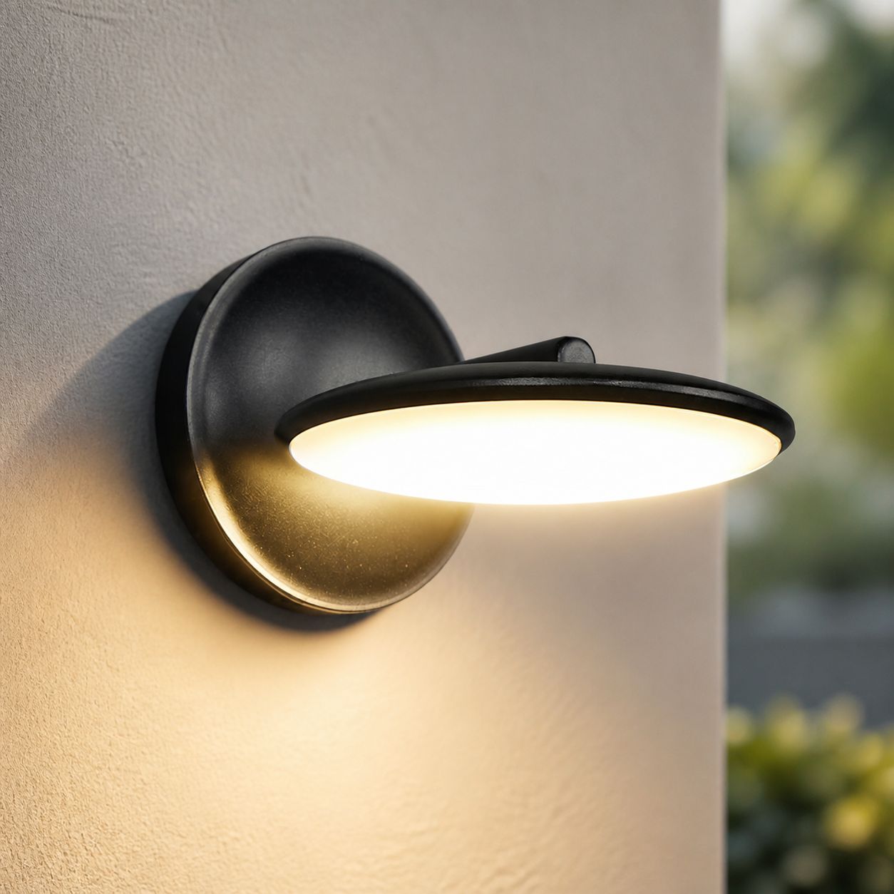 Drehbare 12-w-led-außenwandleuchte, Ip65-aluminium, Warmweißes Licht (3000 K), Wasserdicht, Für Garten, Balkon, Eingangsbereich, Schwarz Oder Weiß