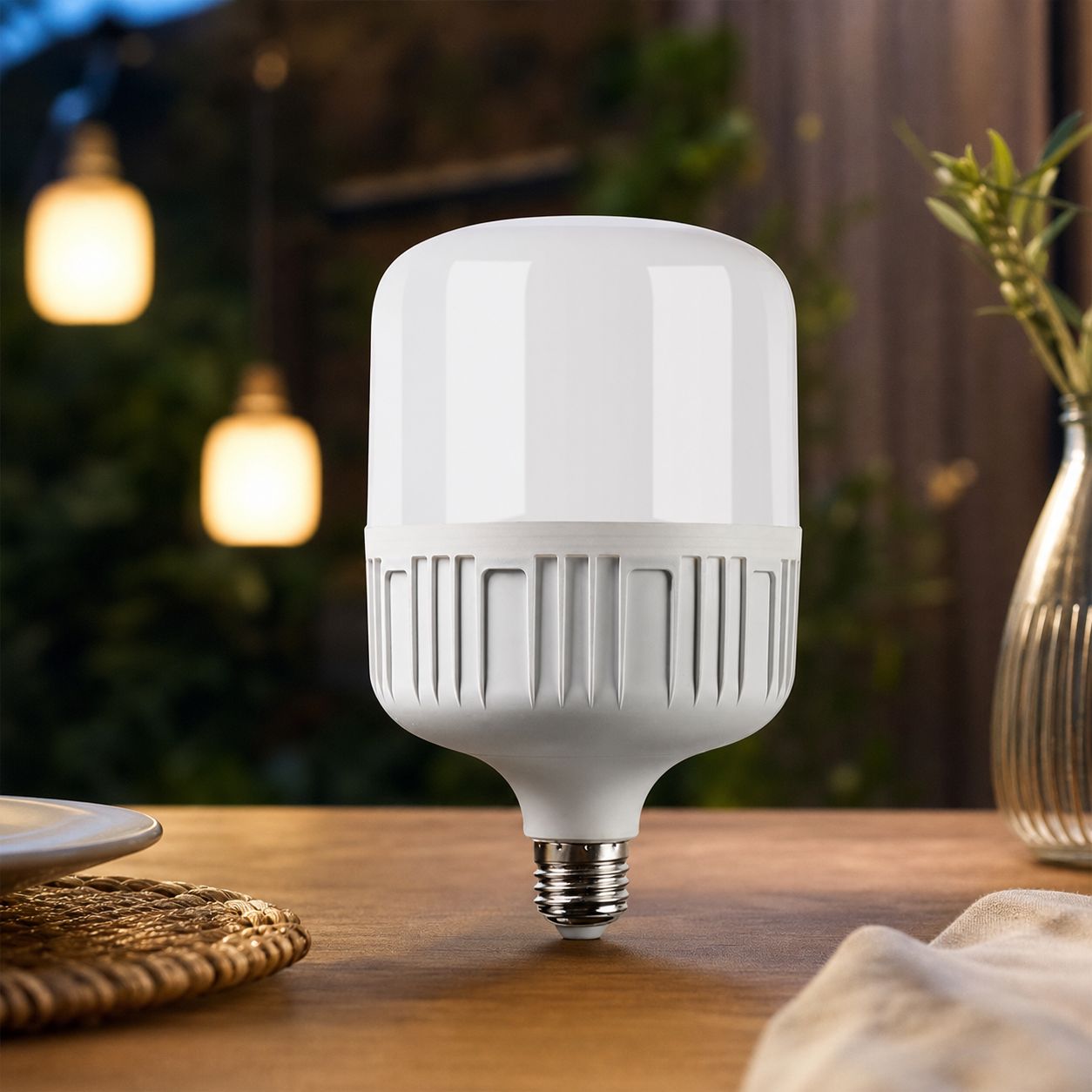 E27 15w Led-lampe, Weißes Licht, Flimmerfrei, Standardsockel, Robustes Design Aus Aluminium Und Polycarbonat Für Den Innenbereich