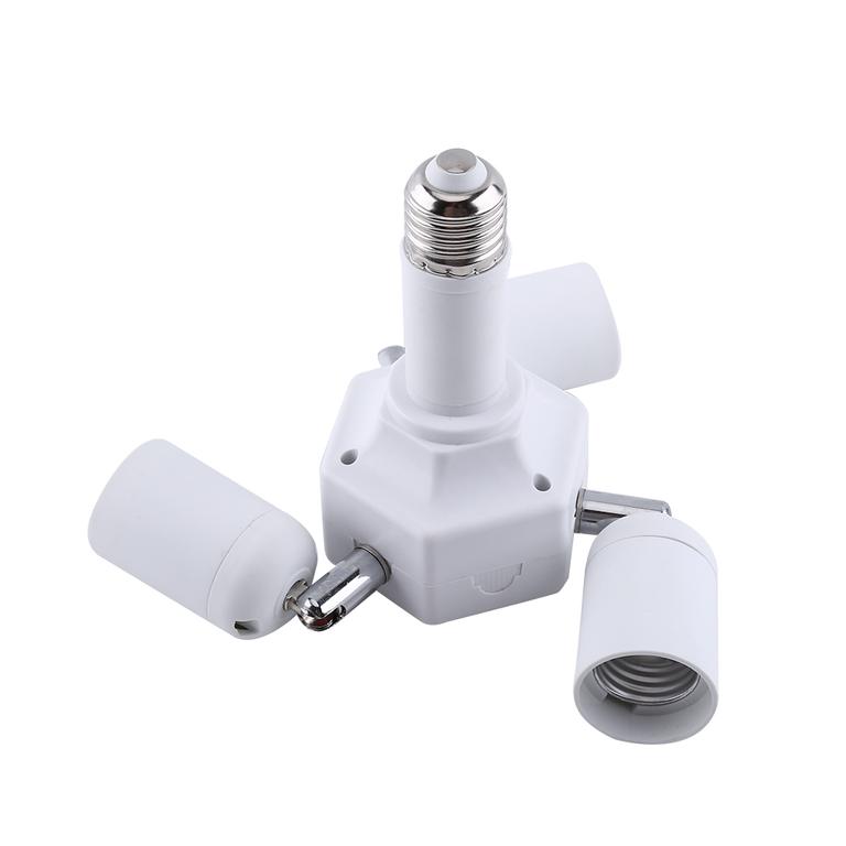E27-mehrfachsteckdose, Verstellbar, Faltbarer Lichtadapter Für 4 Oder 7 Leuchtenköpfe, Robuster Metallsockel Für Led-lampen, Ideal Für Fotografie Und Heimgebrauch