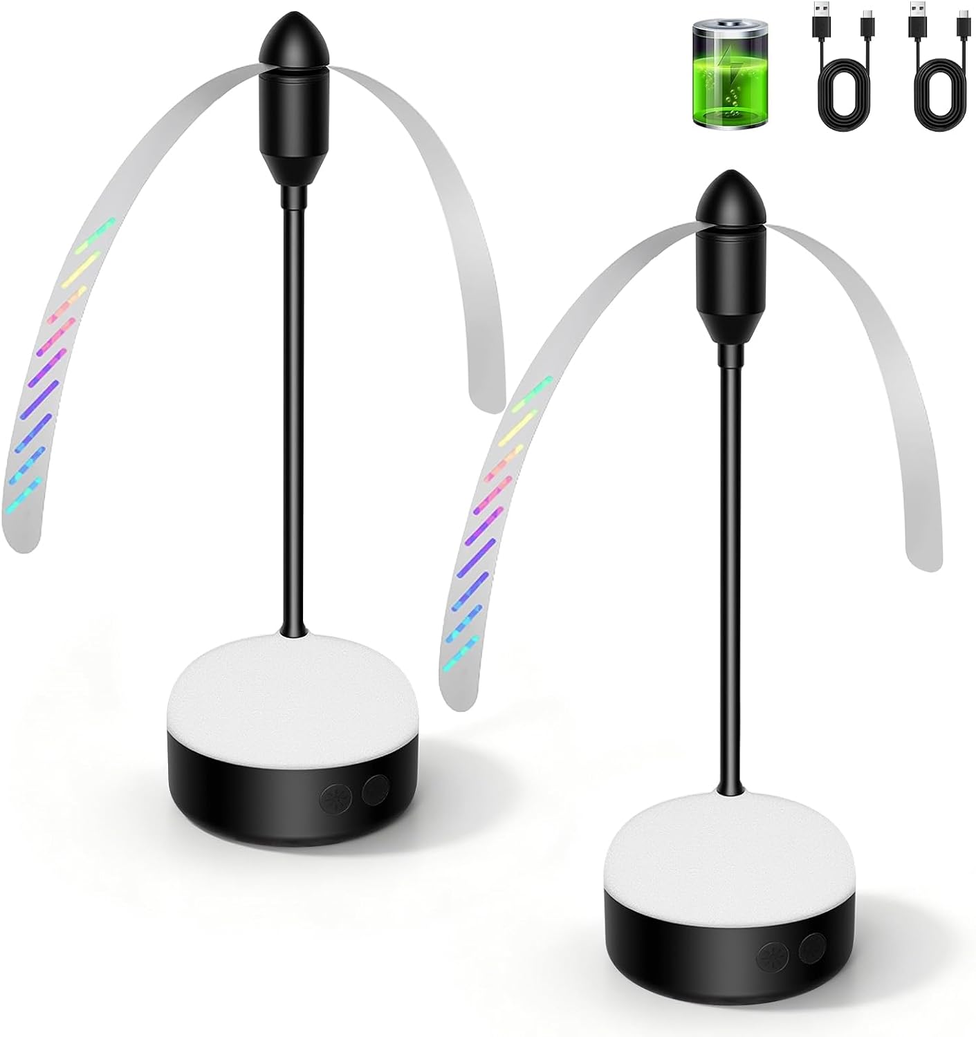 2 Sprühnebelventilatorenmücken Und Antiwiederaufladbare Led-fliegen Für Den Innen- Und Außenbereich, Ideal Zum Stechenpicknick, Camping, Garten, Terrasse
