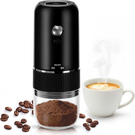Kaffeemühle – Geeignet Für Zuhause, Büro Und Café. Elektrische Kaffeemühle, Auch Zum Mahlen Von Gewürzen, Bohnen Und Getreide Geeignet. Usb-ladefunktion, Ein-knopf-bedienung Und Herausnehmbarer Mahlbe