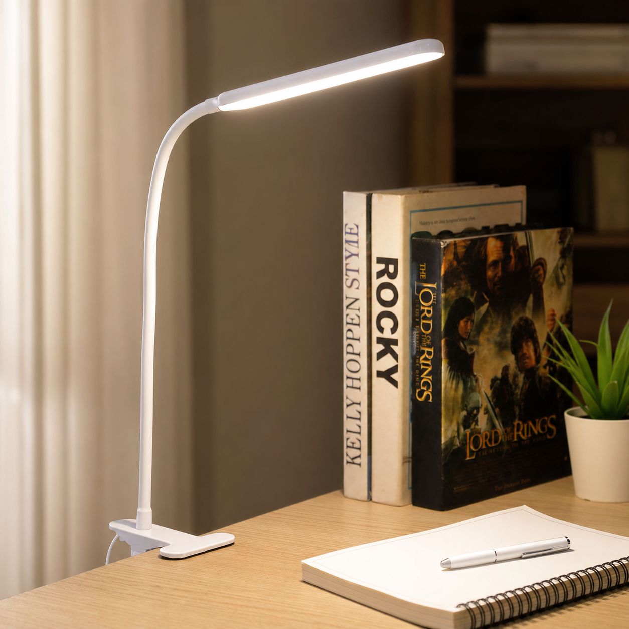 Led-klemmleuchte Für Den Schreibtisch, Usb, 10 W, Flexibel, 360° Drehbar, 3 Farbtemperaturen (weiß/schwarz), Flimmerfrei, Einstellbar