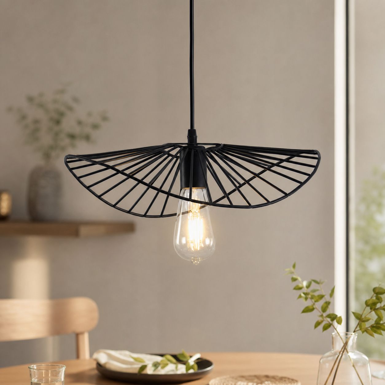 Blätterförmige Pendelleuchte Aus Schmiedeeisen, Nordisches Design, E27-fassung, Verstellbar Bis 100 Cm, Ø 37 X 31 Cm, Schwarz Oder Gold, Für Bar, Restaurant, Café