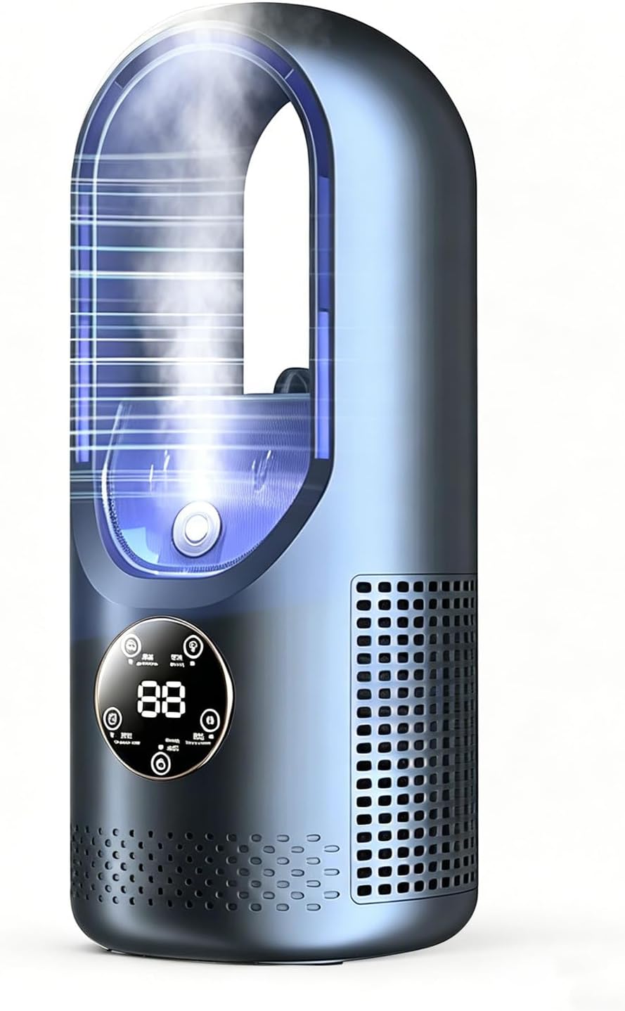 Tragbarer Und Leiser Klimaventilator Mit 6 Geschwindigkeitsstufen Und Einem Timer Von 1 Bis 6 Stunden, Inklusive Luftbefeuchter, Geeignet Für Den Einsatz Zu Hause Und Im Büro.