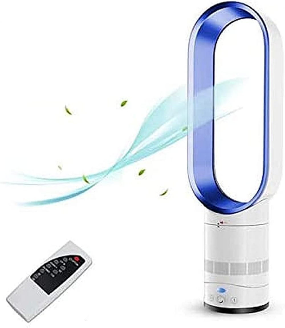 Mhc 40 Cm (16 Zoll) Ventilator Ohne Rotorblätter, Blauer Uv- Und Ionen-luftreiniger, Leise (32 Db), Fernbedienung, 90°-oszillation, Timer, 40 W, Eu-stecker