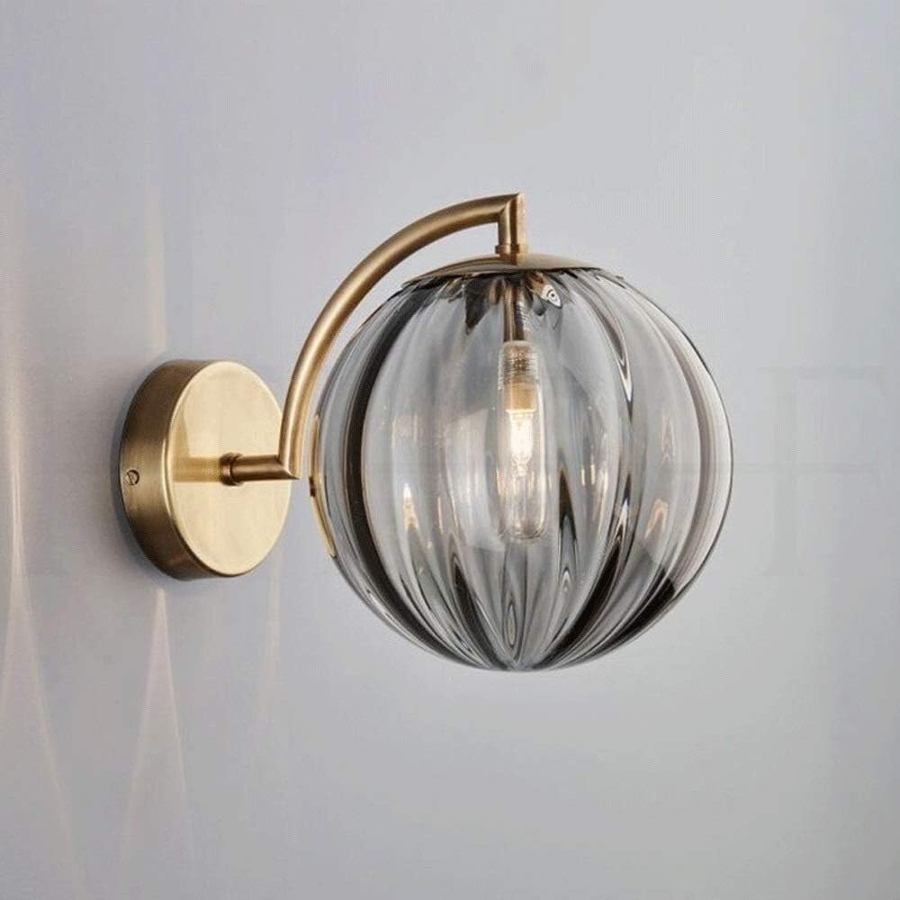 Wandleuchte Im Rauchgrauen Industriestil, Dekorative Wandleuchte Im Retro-stil Mit Klarem Glasschirm, Geeignet Für Flur, Wohnzimmer, Küche, Esszimmer Und Schminktischspiegel (leuchtmittel Nicht Enthal