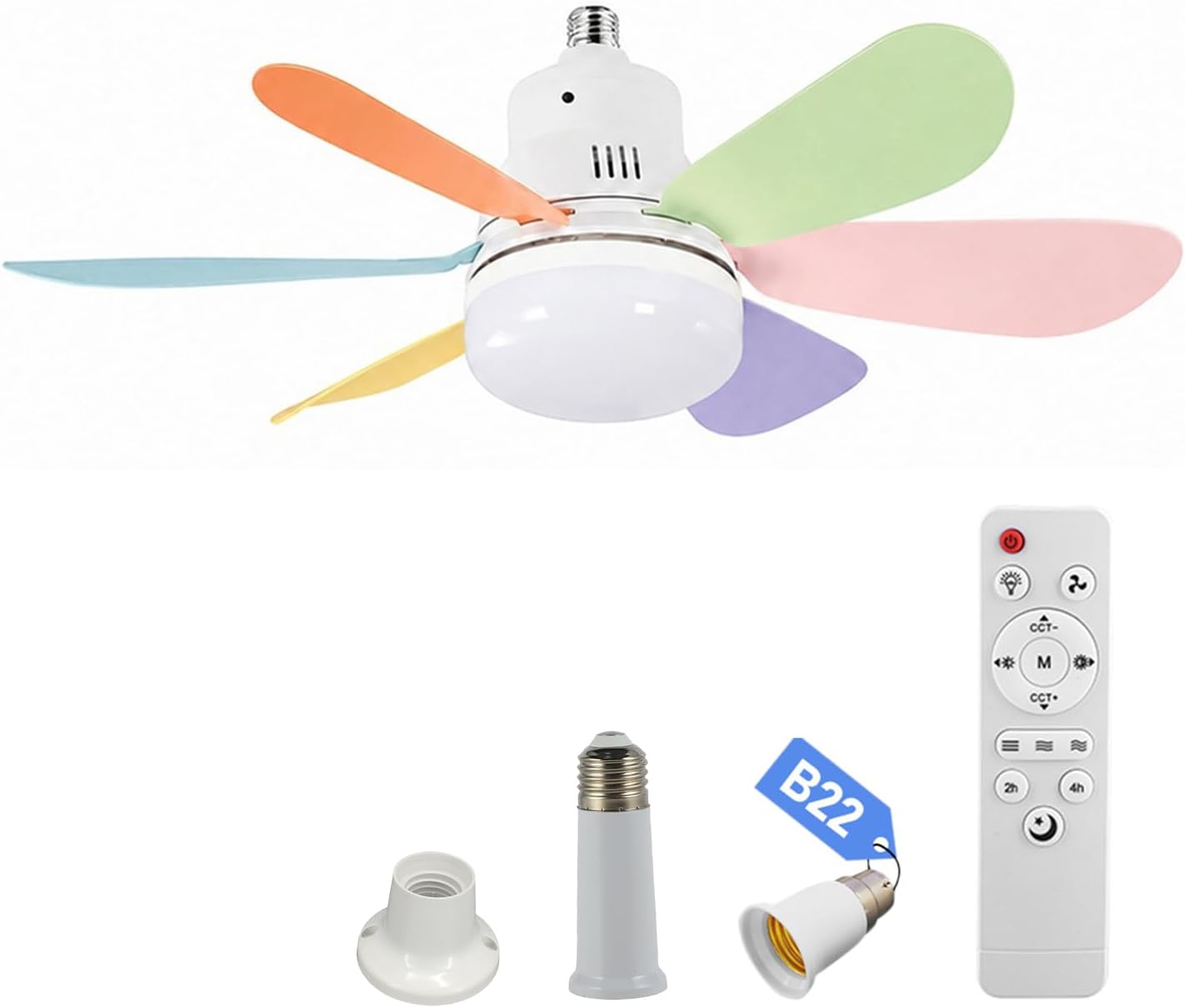 40-watt-ventilator Mit Integrierter Beleuchtung Und Fernbedienung, Einstellbarer Helligkeit Und Farbe, Geeignet Für Schlafzimmer, Wohnzimmer Und Küchen.