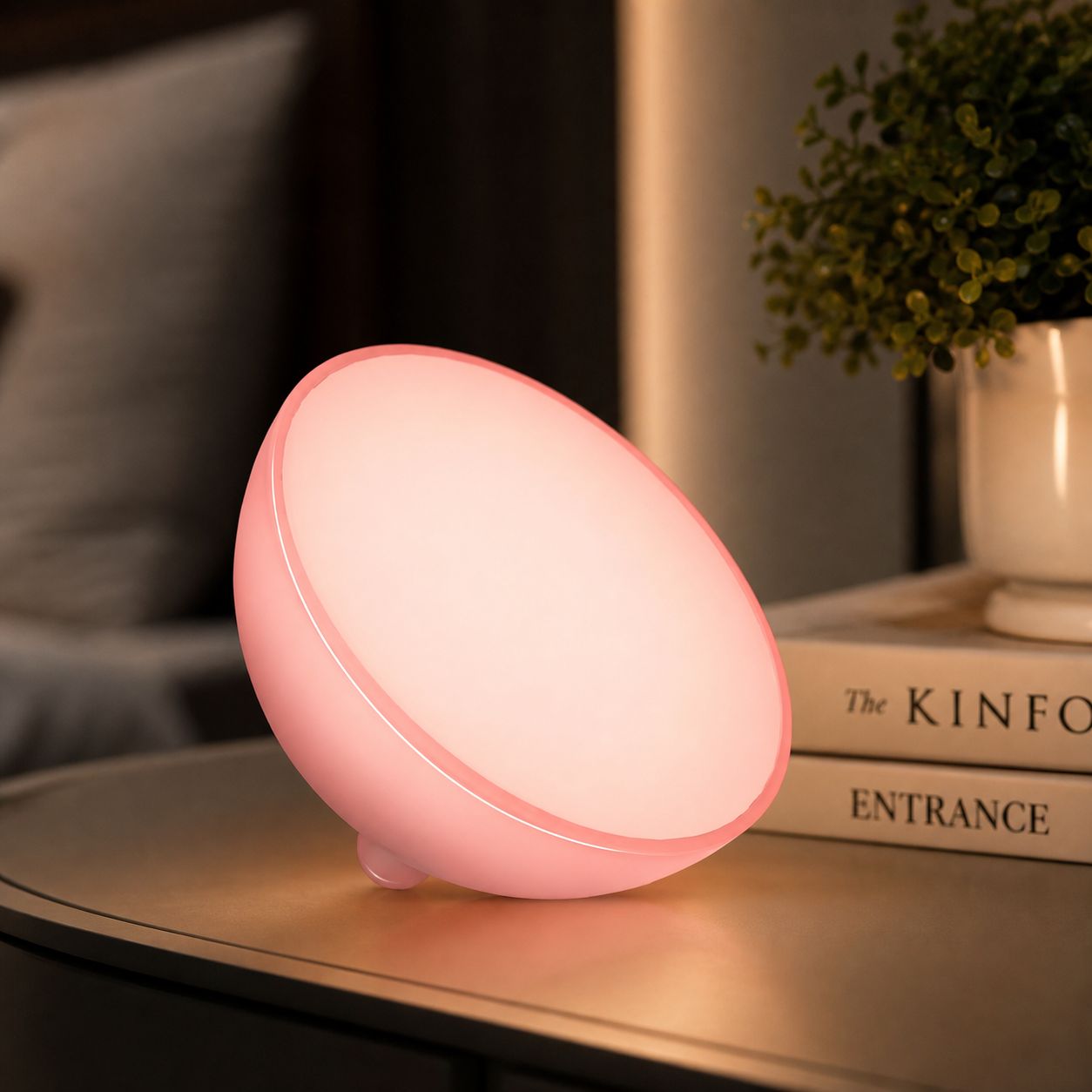 Intelligente, Schalenförmige Tischleuchte, Rgb-beleuchtung Mit 16 Millionen Farben, Wlan, Bluetooth, Dimmer, Musiksynchronisation, Usb-anschluss, Ø 15 Cm