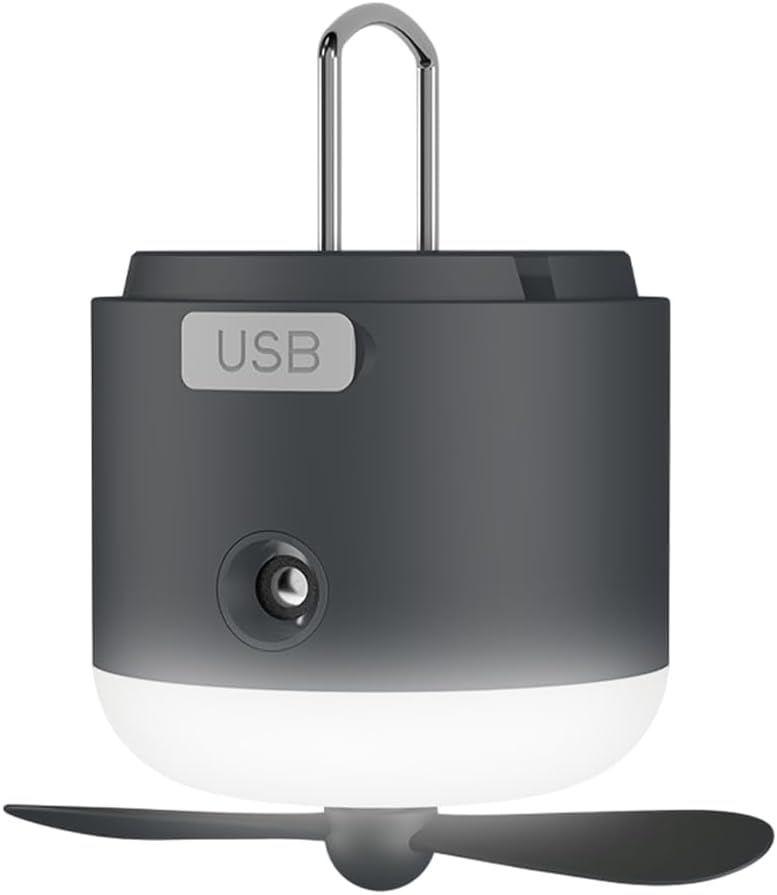 4-in-1 Campinglampe, Led-luftbefeuchter, Wasserdichte Campingleuchte Mit 4 Leuchtmodi, Tragbare Zeltleuchte, Outdoor-camping-ventilatorleuchte, Notlampe