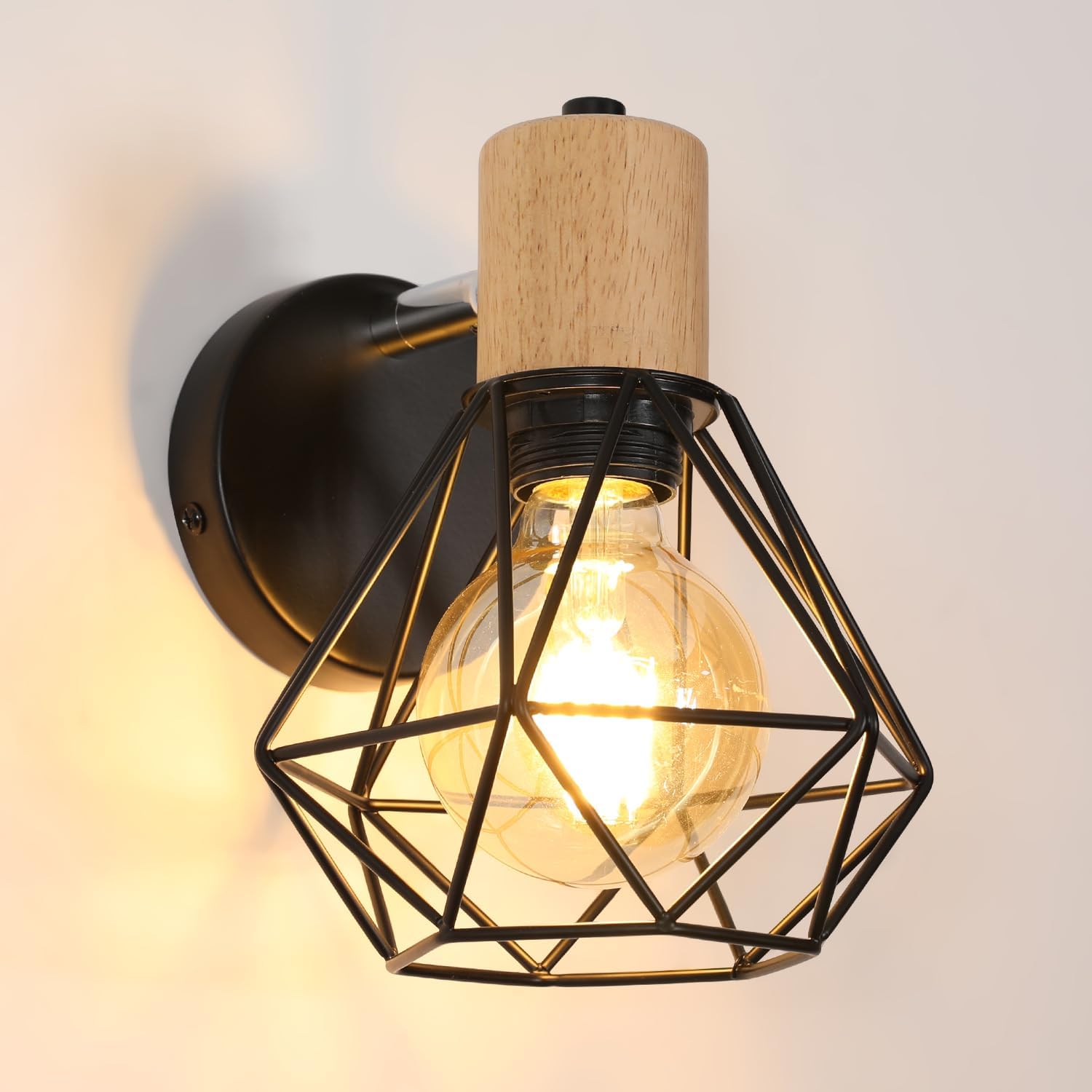 Schwarze Wandleuchte, Verstellbare Innenleuchte Im Retro-stil, Geeignet Für Schlafzimmer, Flure, Wohnzimmer Und Andere Räume.