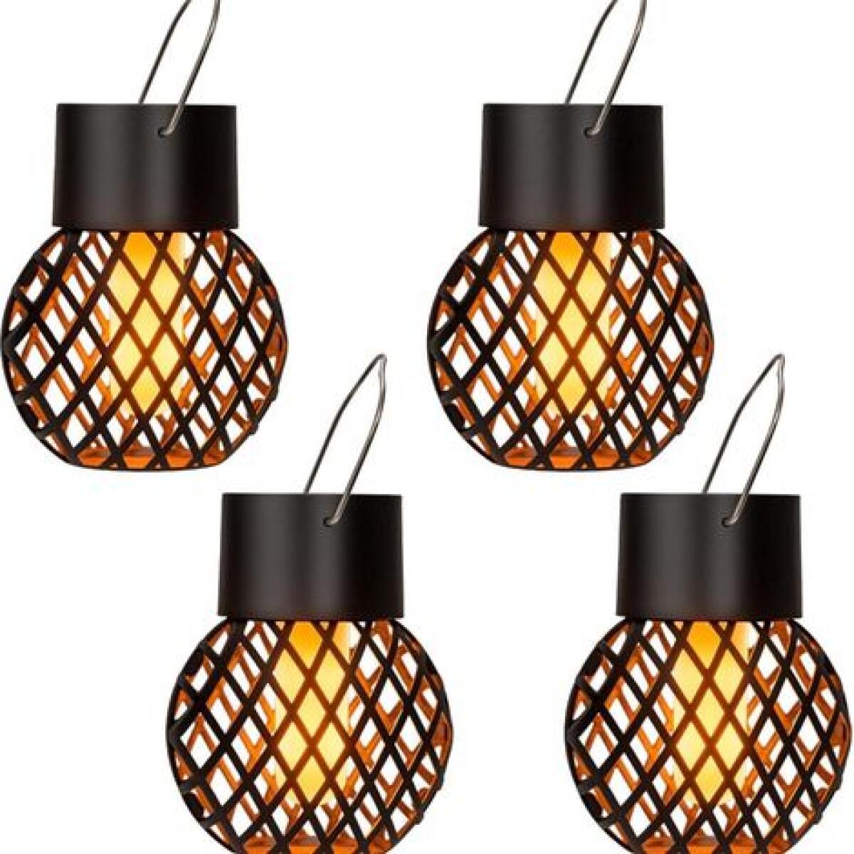 Set Mit 4 Wasserdichten, Hängenden Solarleuchten Für Den Außenbereich, Geeignet Für Gärten, Terrassen, Zäune Und Bäume.