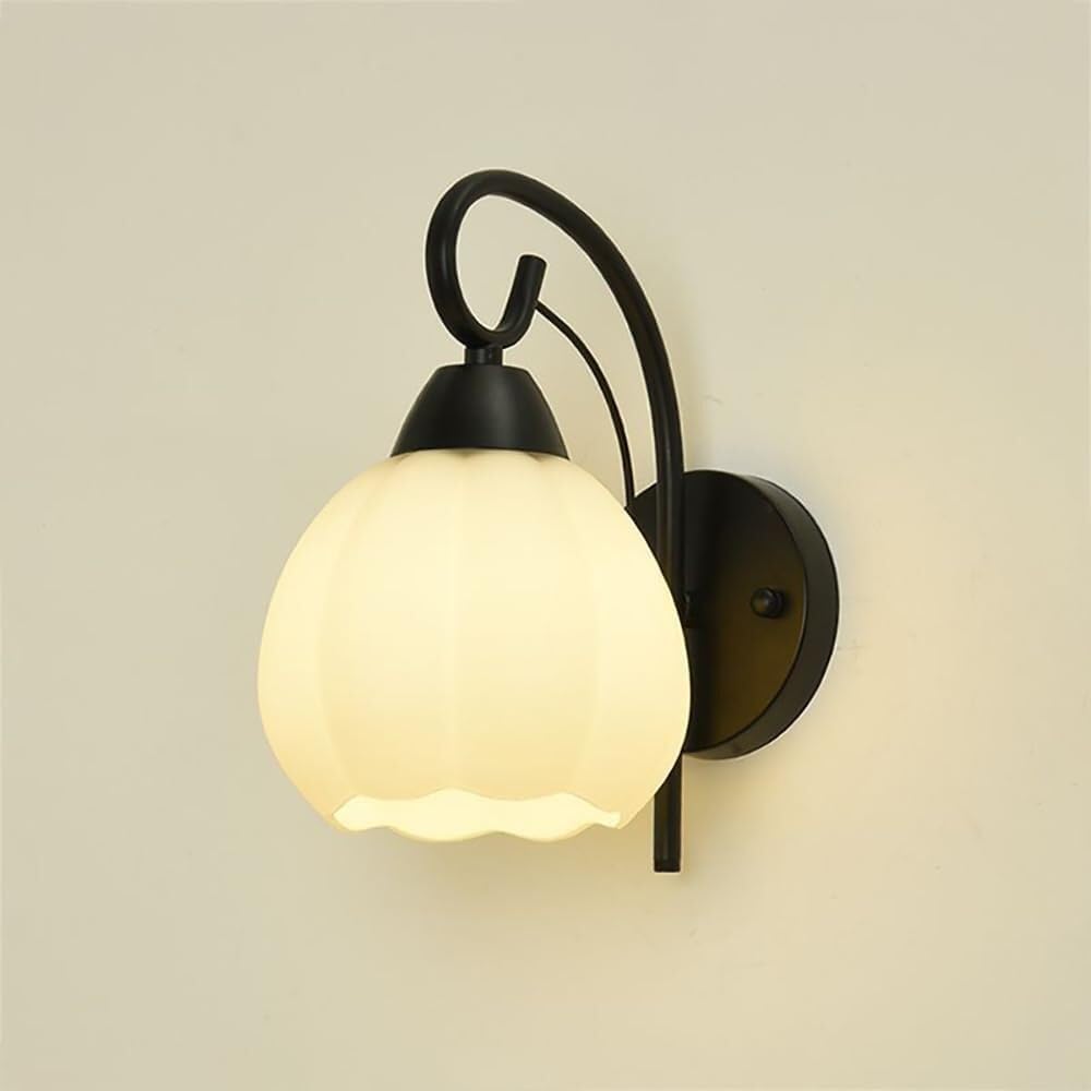 5-watt-wandleuchte Mit Warmweißem Licht, Ideal Für Schlafzimmer, Wohnzimmer Und Badezimmer, Schwarze Wandleuchte Im Nordischen Retro-stil.