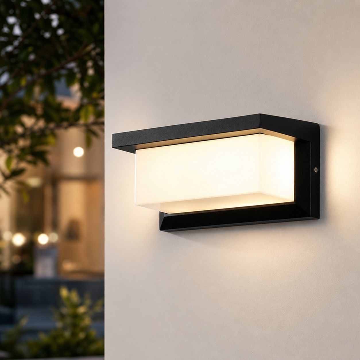 Ip65 Wasserdichte Led-wandleuchte Für Den Außenbereich, Abs-gehäuse Und Pc-diffusor, Warmes, Weiches Licht, 230 X 90 X 110 Mm, Für Garten Und Terrasse