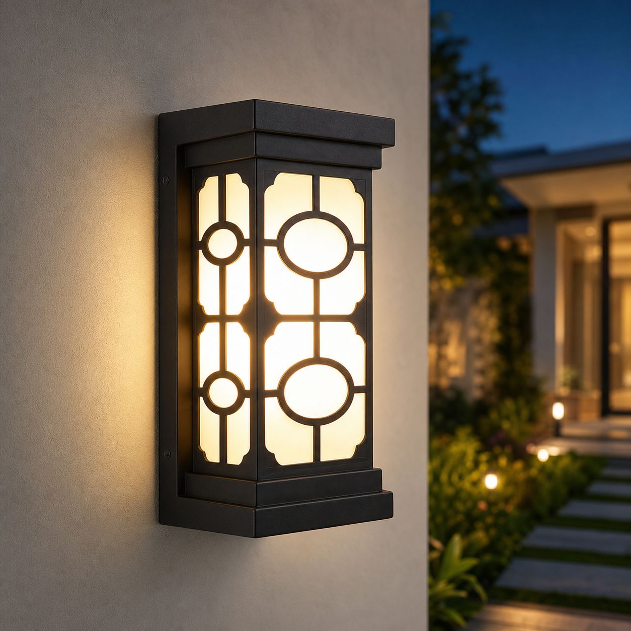 Ip65 Wasserdichte Led-außenwandleuchte, Abs-gehäuse Und Pc-diffusor, Warmweißes/dreifarbiges Licht, 245 X 110 X 90 Mm