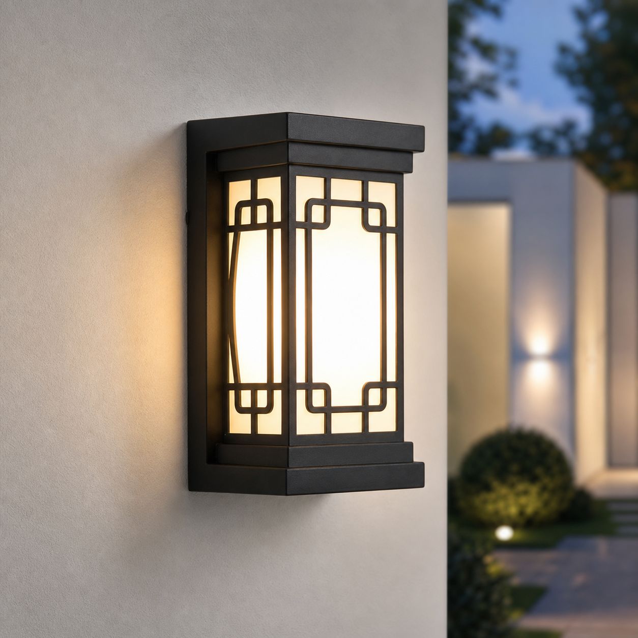 Ip65 Wasserdichte Led-außenwandleuchte, Robustes Abs-gehäuse Und Pc-diffusor, Flimmerfreies Weitwinkellicht Für Garten Oder Villa