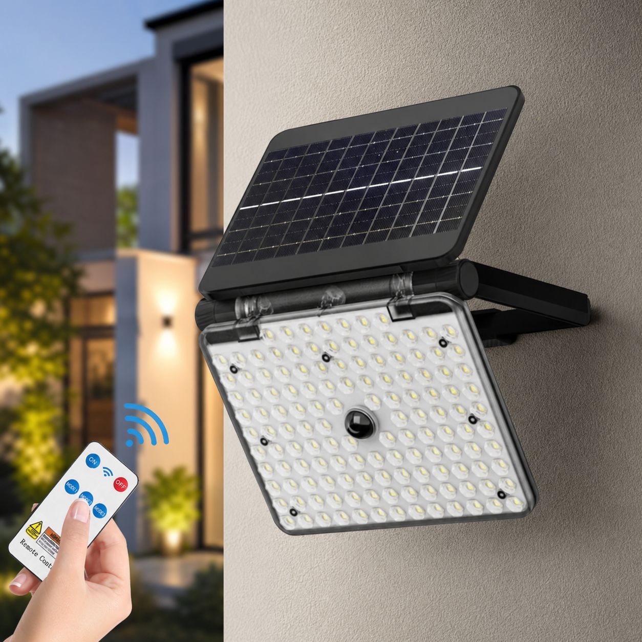 Faltbare Led-solarlampe Mit 137 Leds, Monokristallinem Panel, 18650-akku, Fernbedienung, Lichtsensor, 3 Helligkeitsstufen, Abs