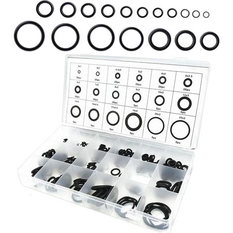 225-teiliges O-ring-set Aus Gummi, 18 Größen, Inklusive Werkzeugset Für O-ringe Aus Gummi Für Kfz-klimaanlagenkompressoren Und Kunststoffbox