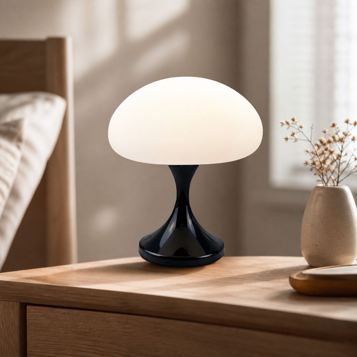 Quallen-tischleuchte, Usb-aufladbar, 3 Farben & 10 Helligkeitsstufen, Modernes Design Für Schlaf- Und Wohnzimmer, H 23 Cm