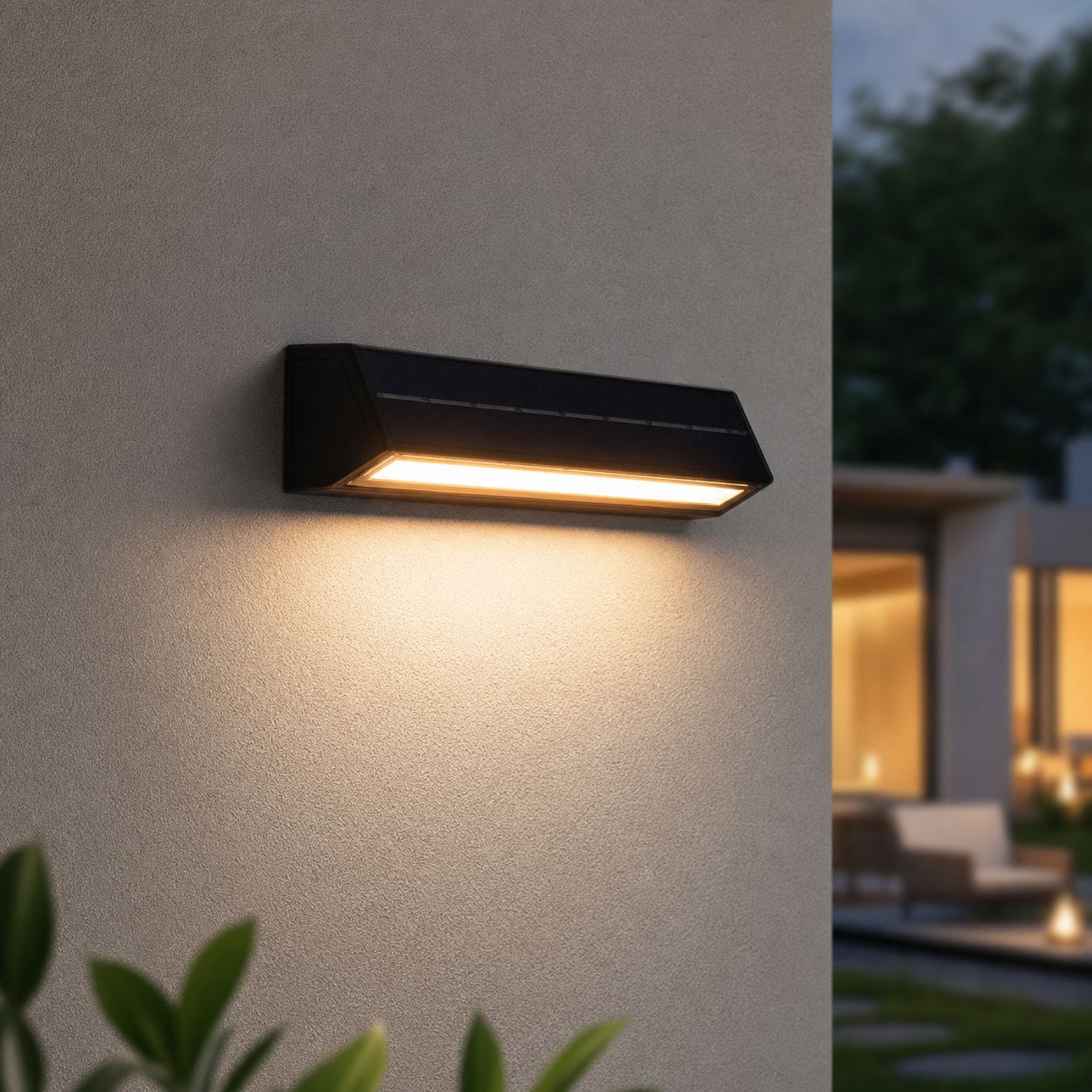 Ip65 Wasserdichte Solar-led-wandleuchte, 31 Cm, Kabellos, Dämmerungssensor, 3 Farben, Für Garten Und Terrasse