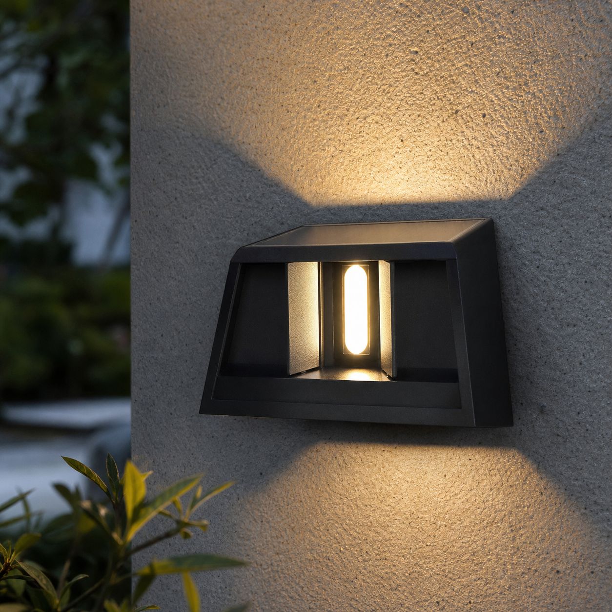 Solar-led-wandleuchte Mit 120° Verstellbaren Paneelen, Cob-außenbeleuchtung, Wasserdicht, Kabellos Für Garten Und Terrasse