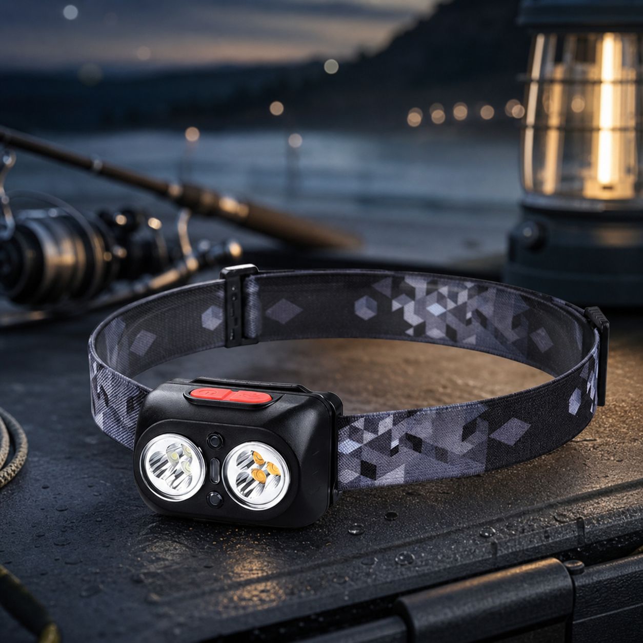 Wiederaufladbare Led-stirnlampe, 300 Lumen, Infrarotsensor, 3 Leuchtmodi, Wasserdicht, 1200-mah-akku, Ideal Zum Angeln Und Campen