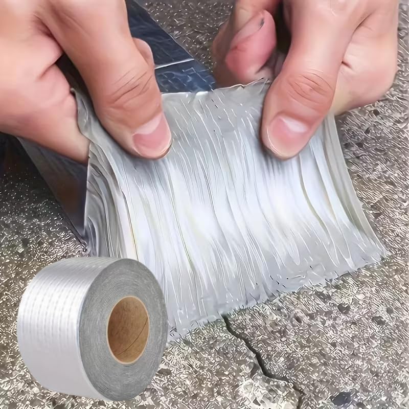 1 Hochtemperaturbeständiges, Wasserdichtes Butyl-aluminium-klebeband Für Wände, Pools, Dächer, Risse, Leitungen, Selbstklebende Reparaturen