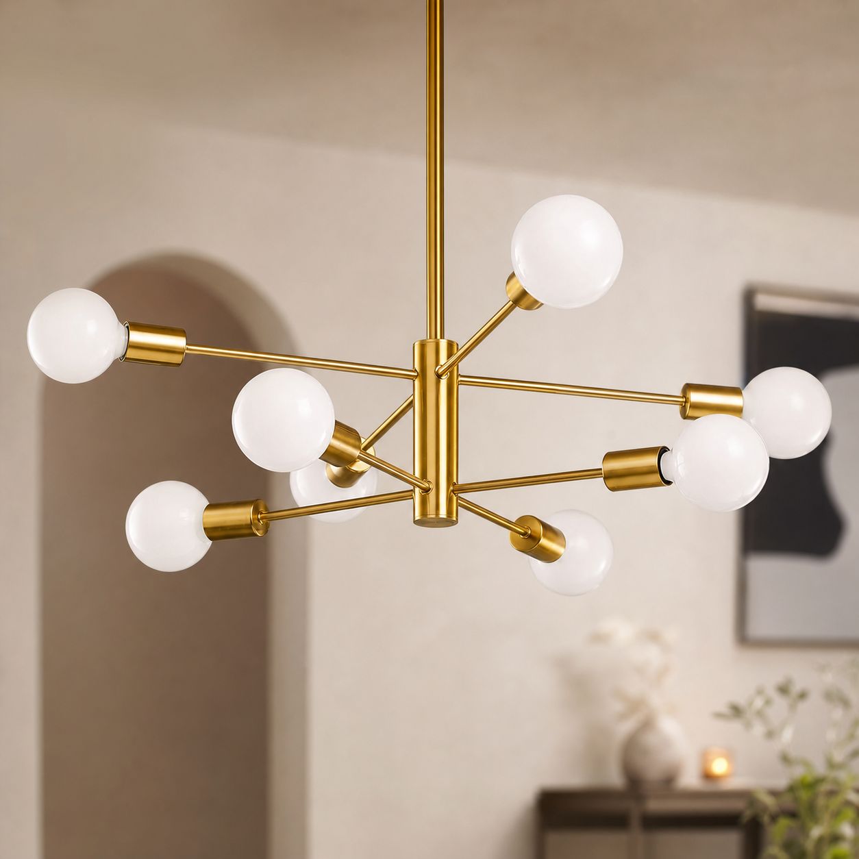 Moderner Kronleuchter Im Eleganten Industriestil, Aus Eisen, 72 Cm Durchmesser, Höhenverstellbar, E27-fassung, Für Wohnzimmer, Esszimmer Und Schlafzimmer.