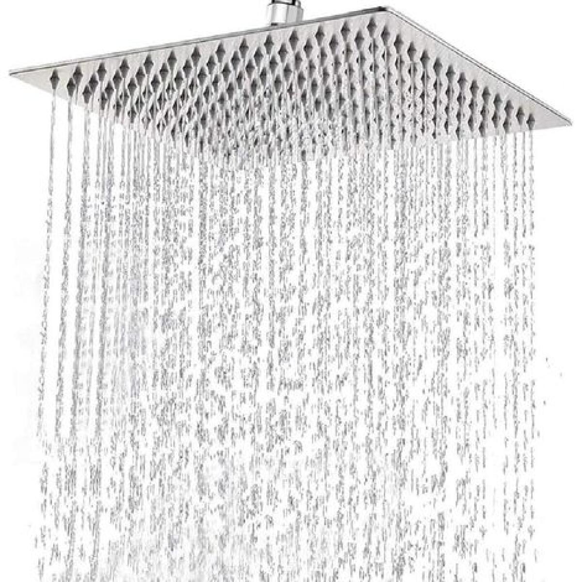 20 Cm Quadratischer Duschkopf Mit Edelstahl-regenduschkopf, Ultradünnem Duschkopf, 100 Silikondüsen, 360°-drehung, 1/2 Zoll Universalanschluss.